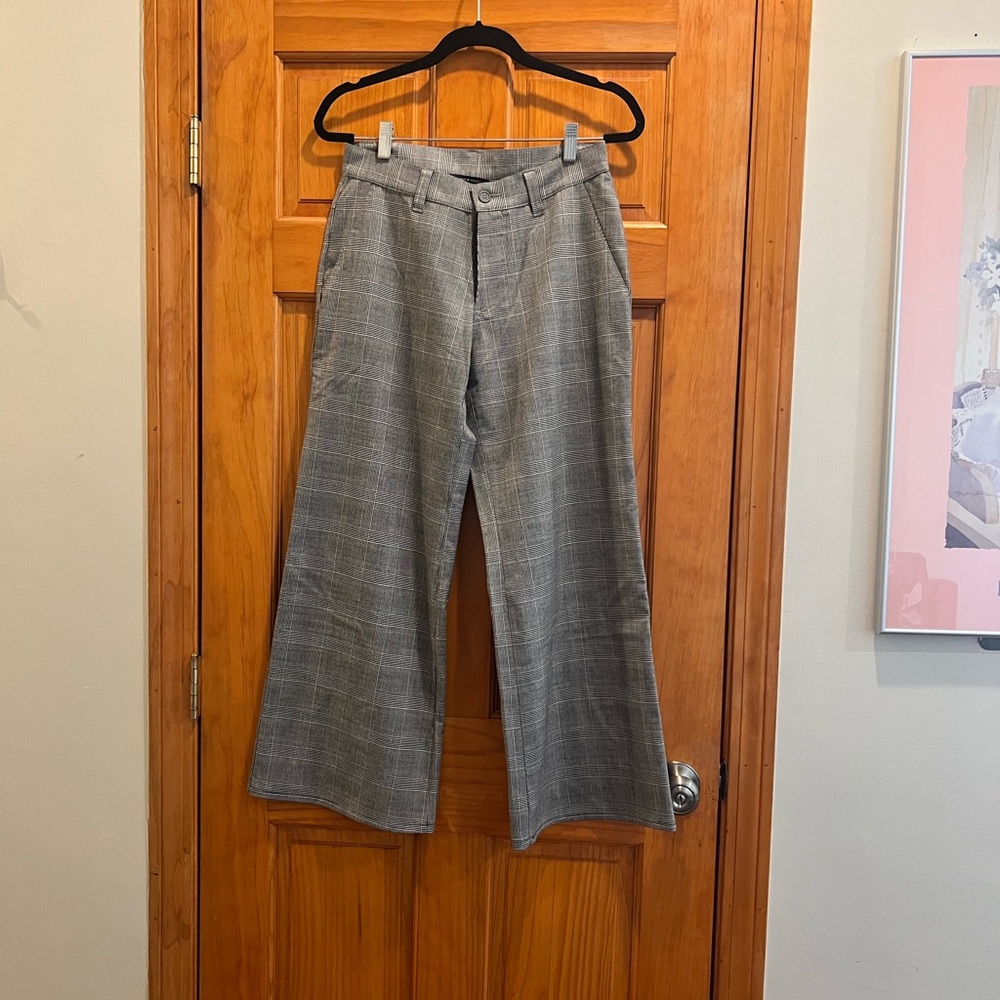 NWT Plaid Brandy Melville women’s wide leg trouser pants